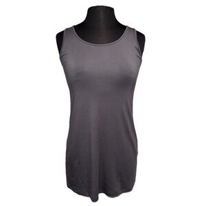 NWT Comfy USA Slim Long Tank Top Charcoal Gray Modal Stretch Size XS Made in USA